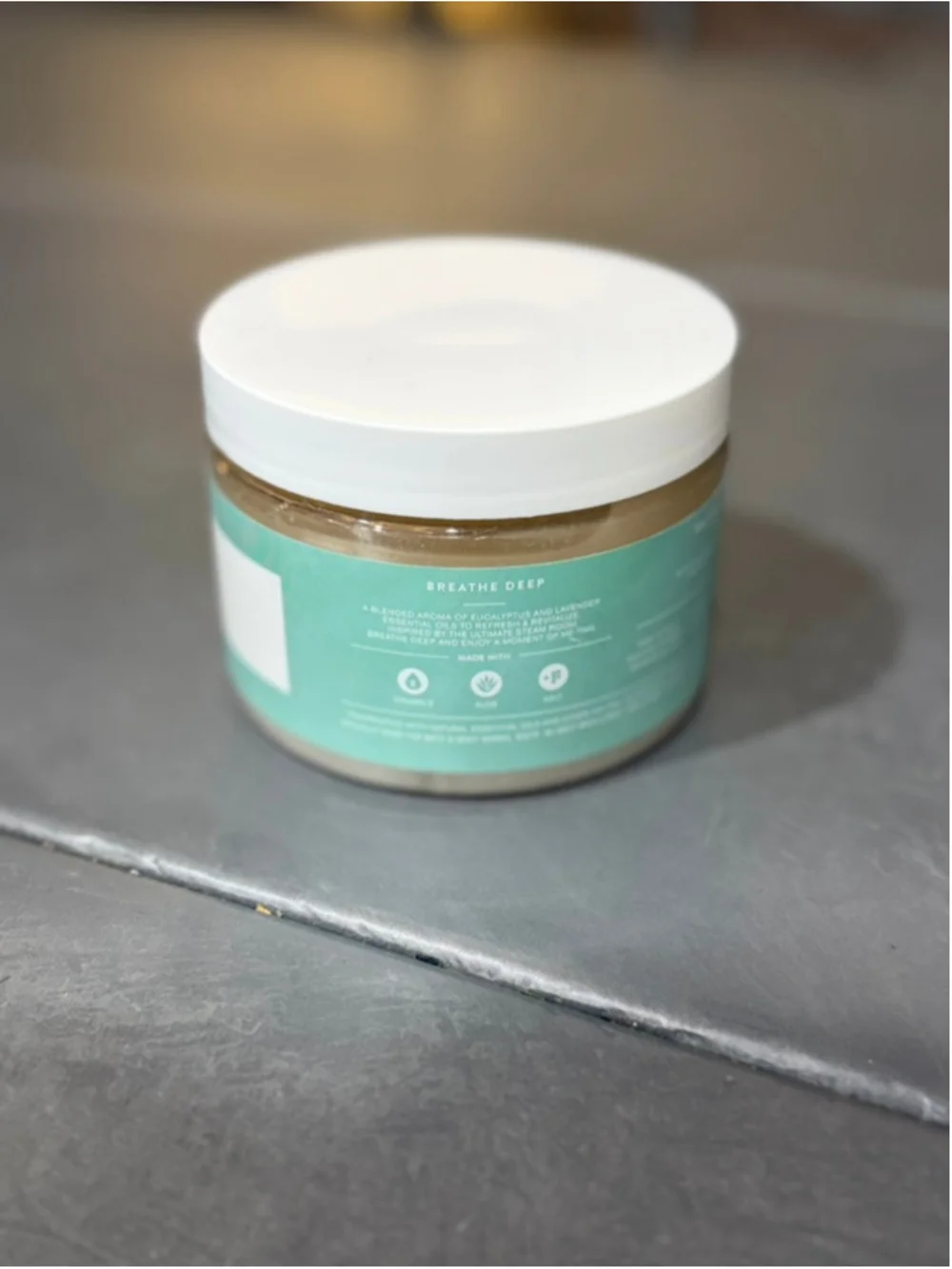 Aroma Breathe Deep Eucalyptus Lavender Salt Body Scrub 17 oz Vitamin E Sealed